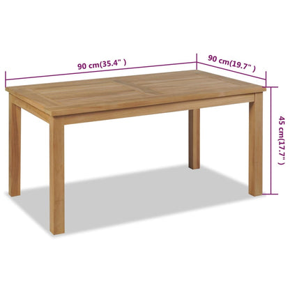 Couchtisch 90x50x45 cm Massivholz Teak