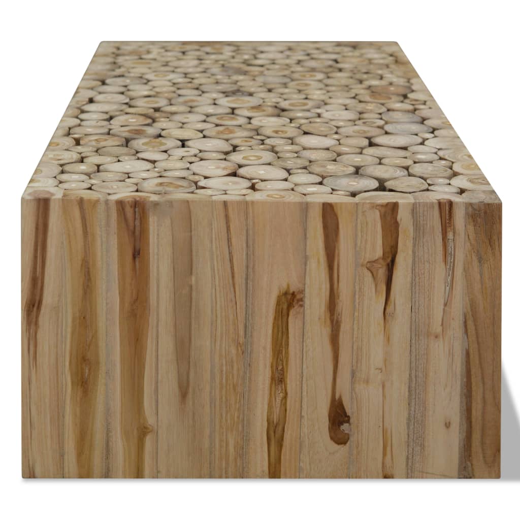 Couchtisch Echtes Teakholz 90x50x30 cm