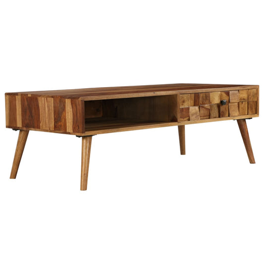 Couchtisch Massivholz Palisander Honigbraun 110x50x37 cm