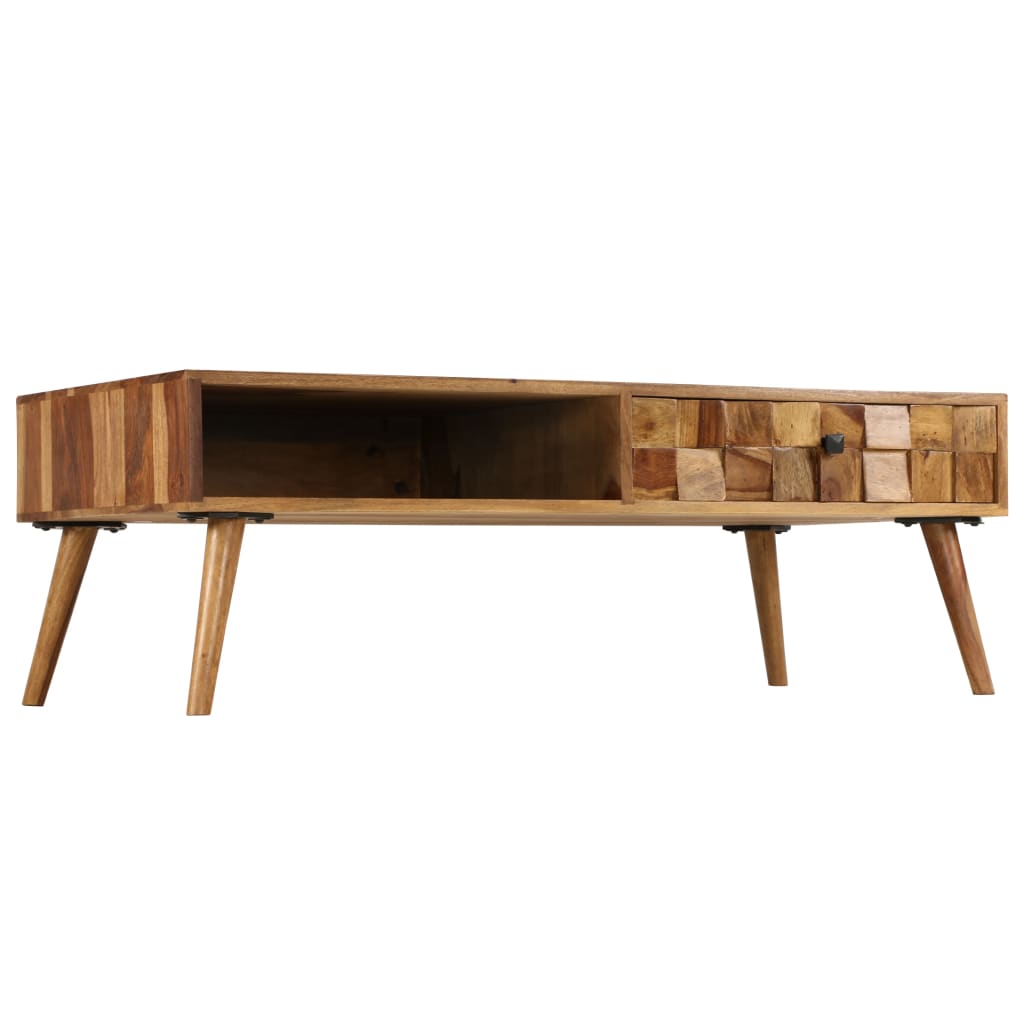 Couchtisch Massivholz Palisander Honigbraun 110x50x37 cm