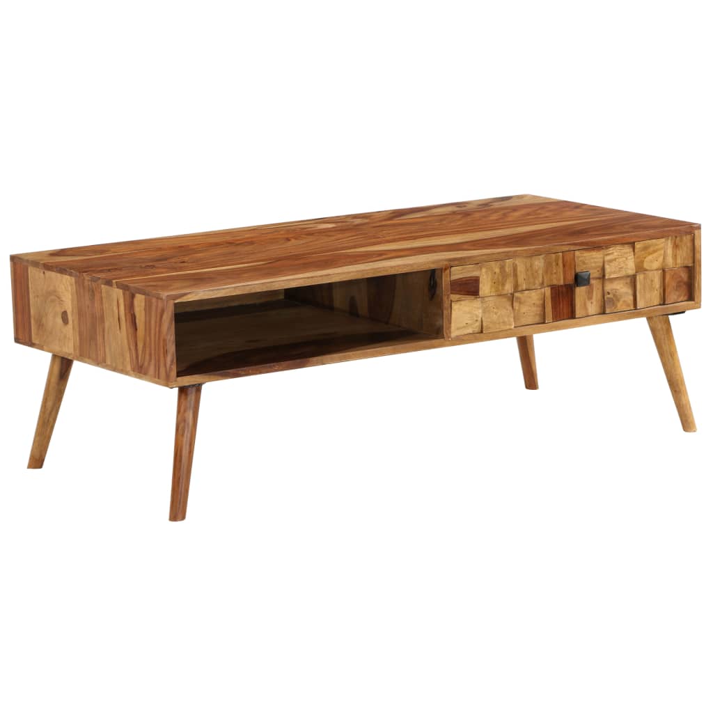 Couchtisch Massivholz Palisander Honigbraun 110x50x37 cm