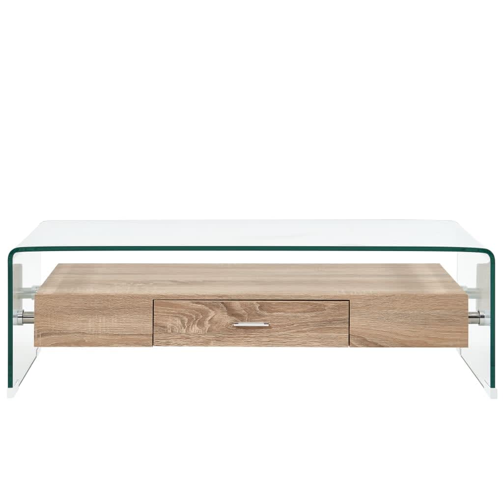 Couchtisch Transparent 98×45×31 cm Hartglas