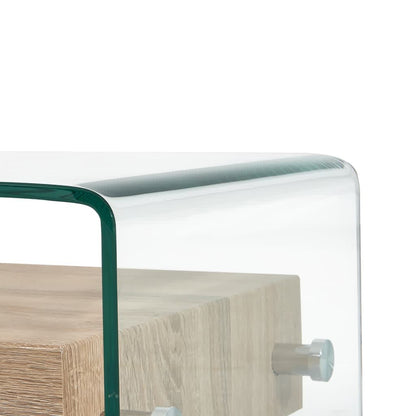 Couchtisch Transparent 98×45×31 cm Hartglas