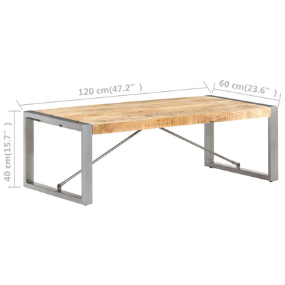 Couchtisch 120x60x40 cm Raues Mangoholz