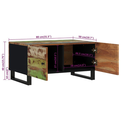 Couchtisch 80x50x40 cm Altholz Massiv & Holzwerkstoff