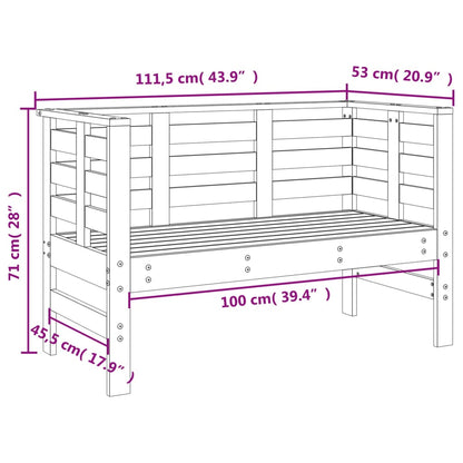 3-tlg. Garten-Lounge-Set Massivholz Kiefer