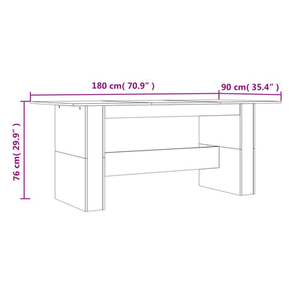 Esstisch Braun Eichen-Optik 180x90x76 cm Holzwerkstoff