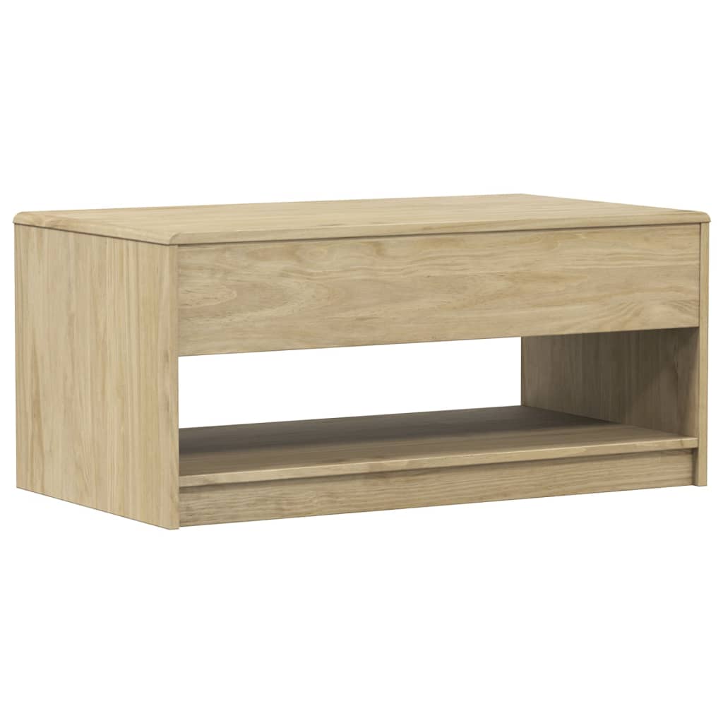 Couchtisch SAUDA Eiche-Optik 99x55x45 cm Massivholz Kiefer