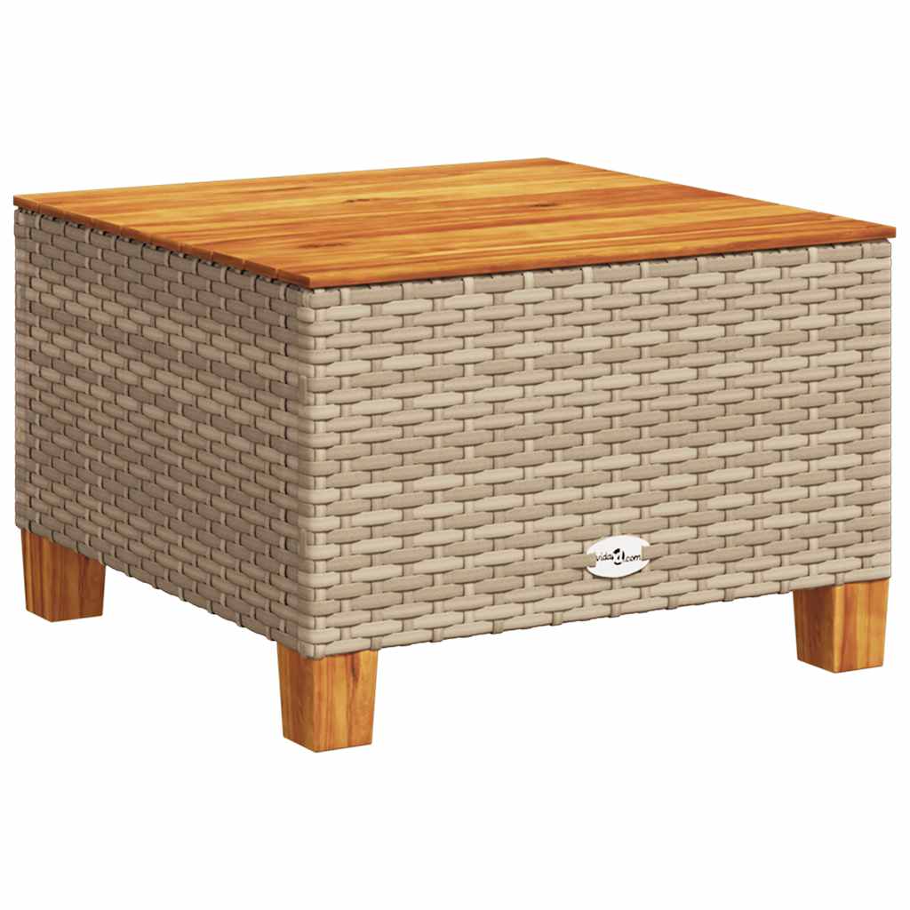 5-tlg. Garten-Sofagarnitur mit Kissen Beige Poly Rattan