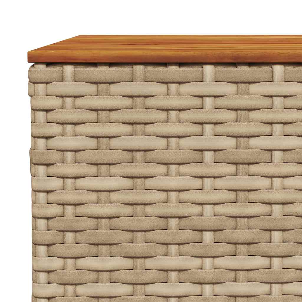 8-tlg. Garten-Sofagarnitur mit Kissen Beige Poly Rattan