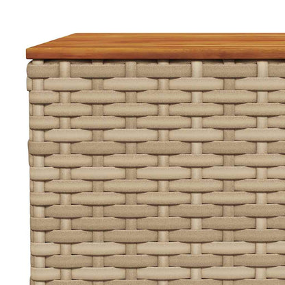 9-tlg. Garten-Sofagarnitur mit Kissen Beige Poly Rattan