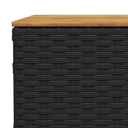 6-tlg. Garten-Sofagarnitur mit Kissen Schwarz Poly Rattan