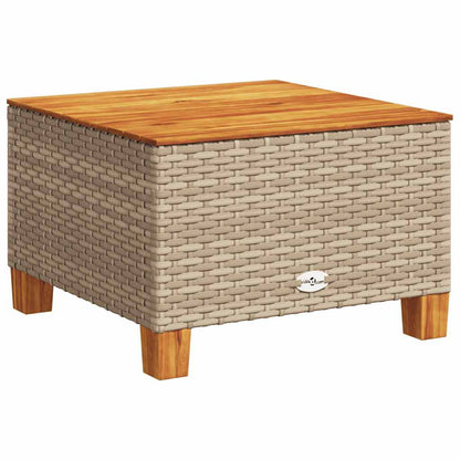 7-tlg. Garten-Sofagarnitur mit Kissen Beige Poly Rattan