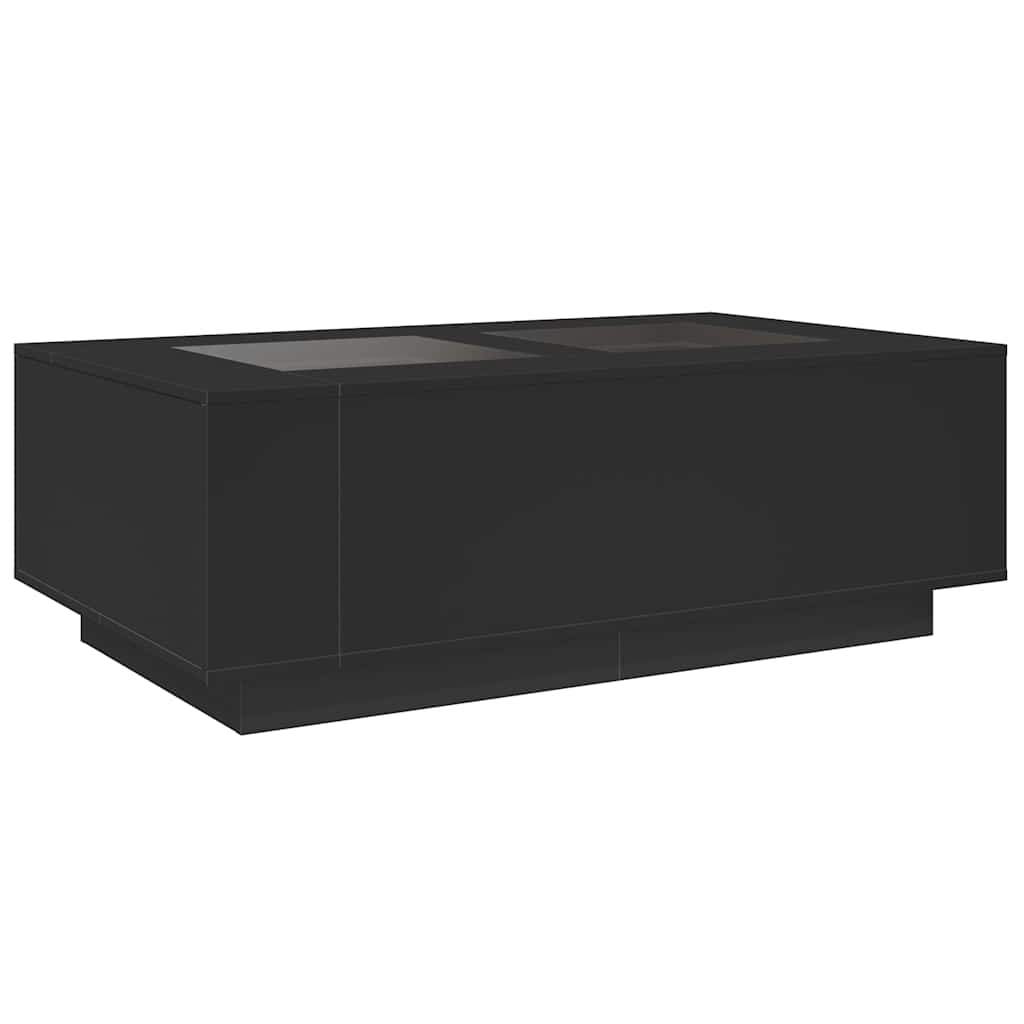 Couchtisch mit Infinity-LED Schwarz 116x69x40 cm