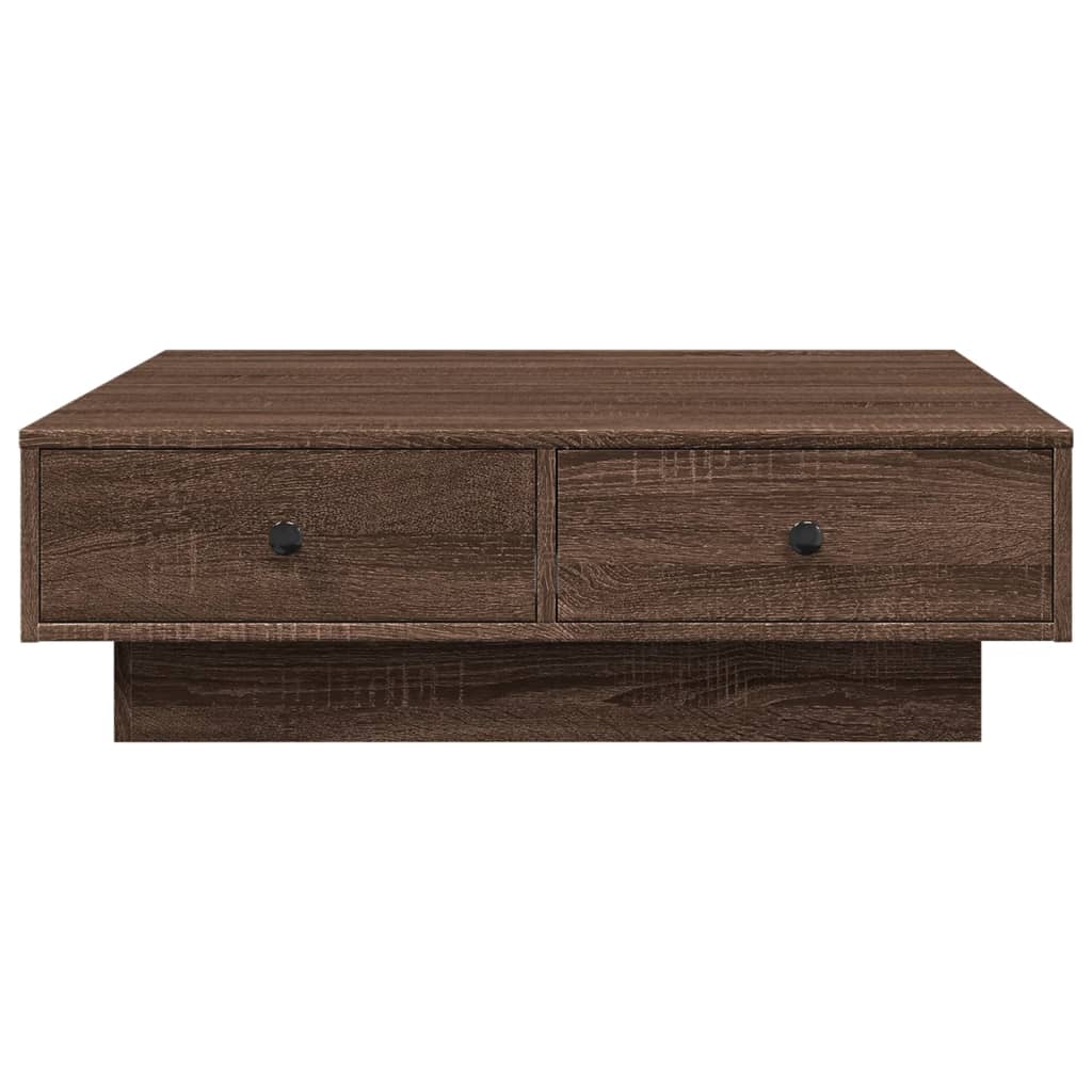 Couchtisch Braun Eichen-Optik 90x90x28 cm Holzwerkstoff