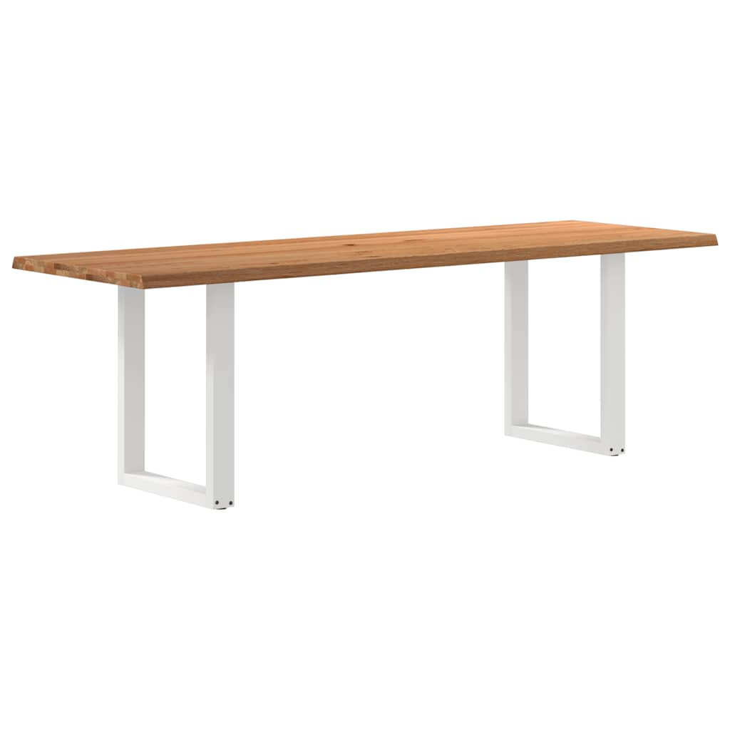 Esstisch mit Baumkanten 240x80x74cm Massivholz Eiche Rechteckig