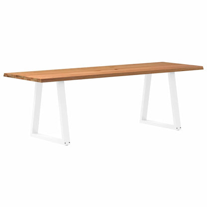 Esstisch mit Baumkanten 240x80x74 cm Massivholz Eiche