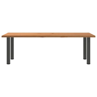 Esstisch Hellbraun 240x90x74 cm Massivholz Eiche Rechteckig