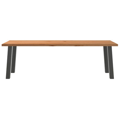 Esstisch Hellbraun 240x90x74 cm Massivholz Eiche Rechteckig