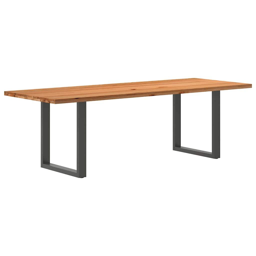 Esstisch Hellbraun 240x90x74 cm Massivholz Eiche Rechteckig