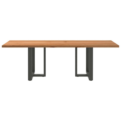 Esstisch Hellbraun 240x90x74 cm Massivholz Eiche Rechteckig