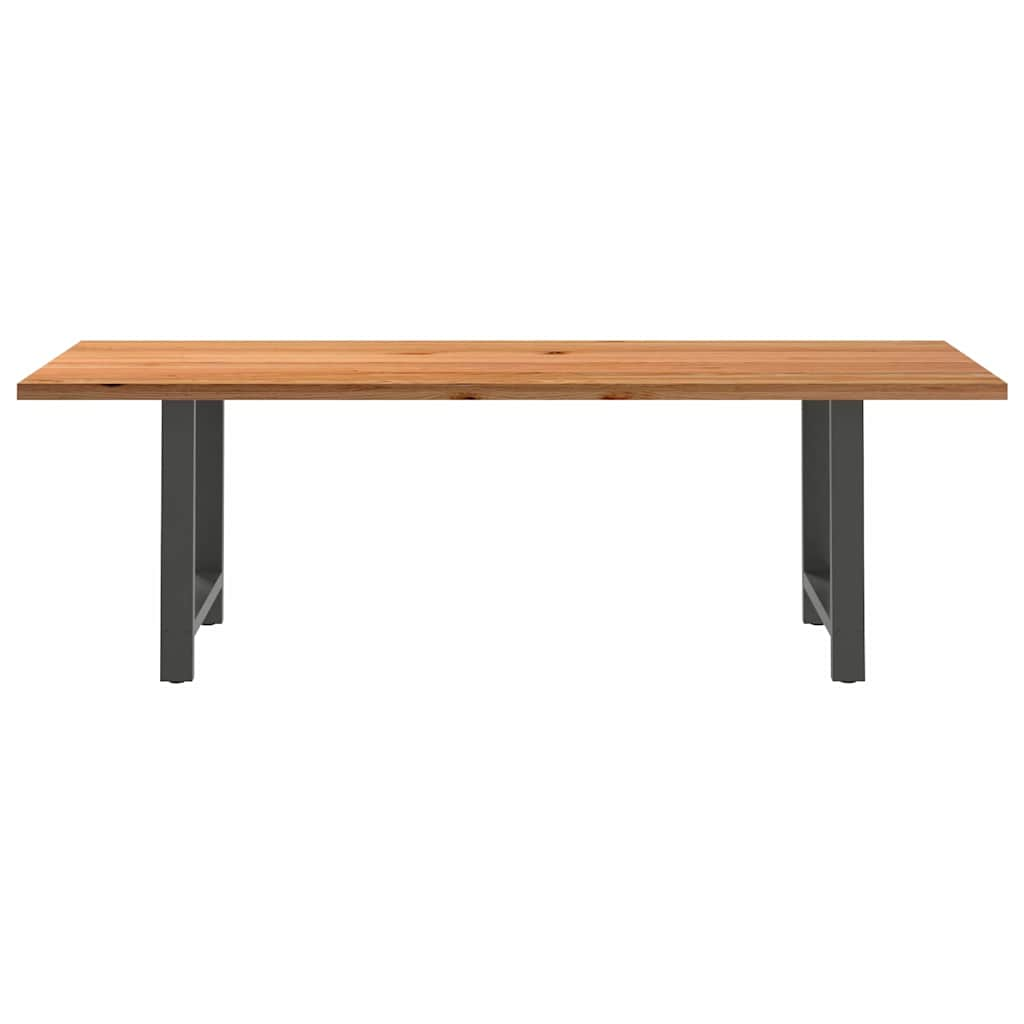 Esstisch Hellbraun 240x90x74 cm Massivholz Eiche Rechteckig