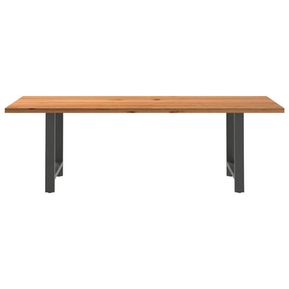 Esstisch Hellbraun 240x90x74 cm Massivholz Eiche Rechteckig