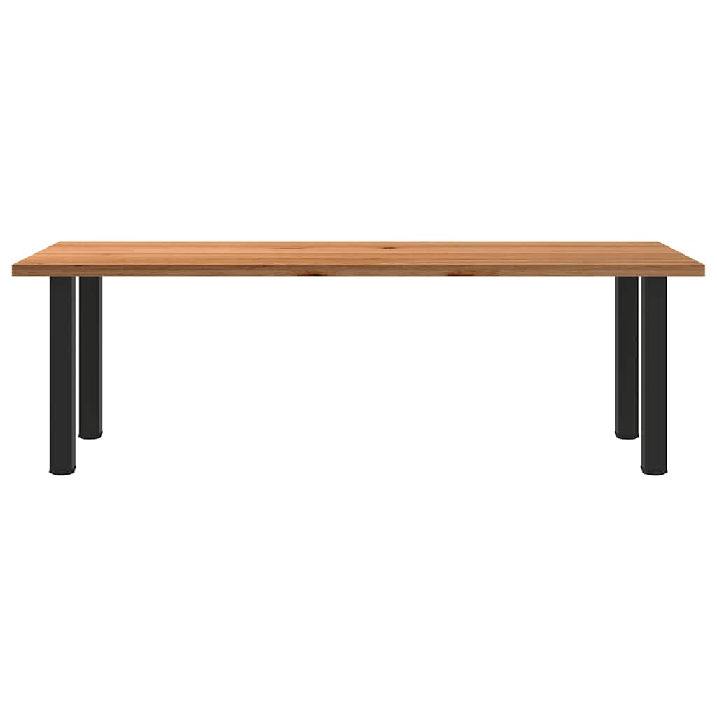 Esstisch Hellbraun 240x90x74 cm Massivholz Eiche Rechteckig