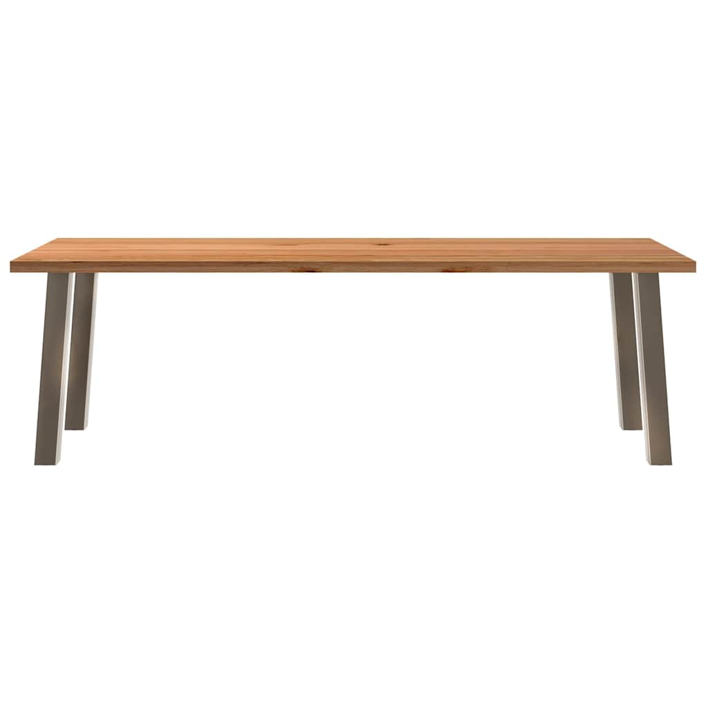 Esstisch Hellbraun 240x90x74 cm Massivholz Eiche Rechteckig