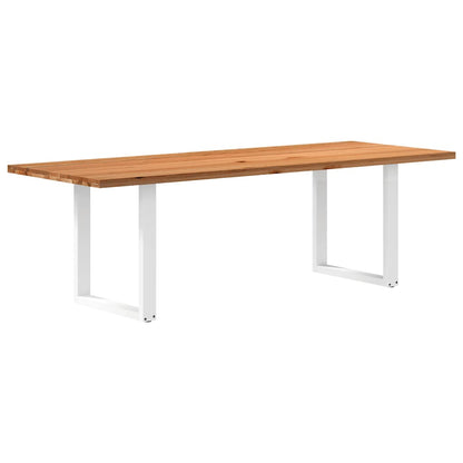 Esstisch Hellbraun 240x90x74 cm Massivholz Eiche Rechteckig