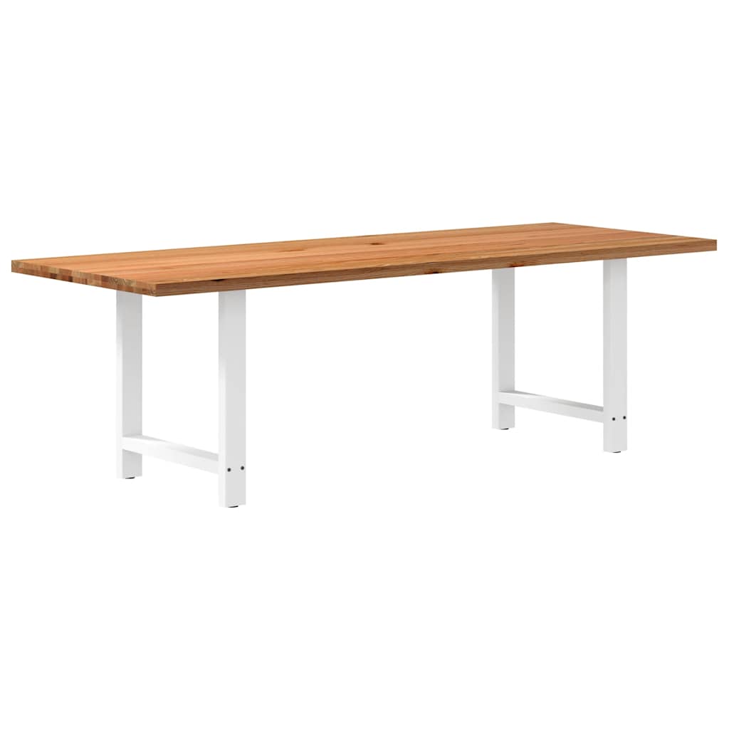 Esstisch Hellbraun 240x90x74 cm Massivholz Eiche Rechteckig