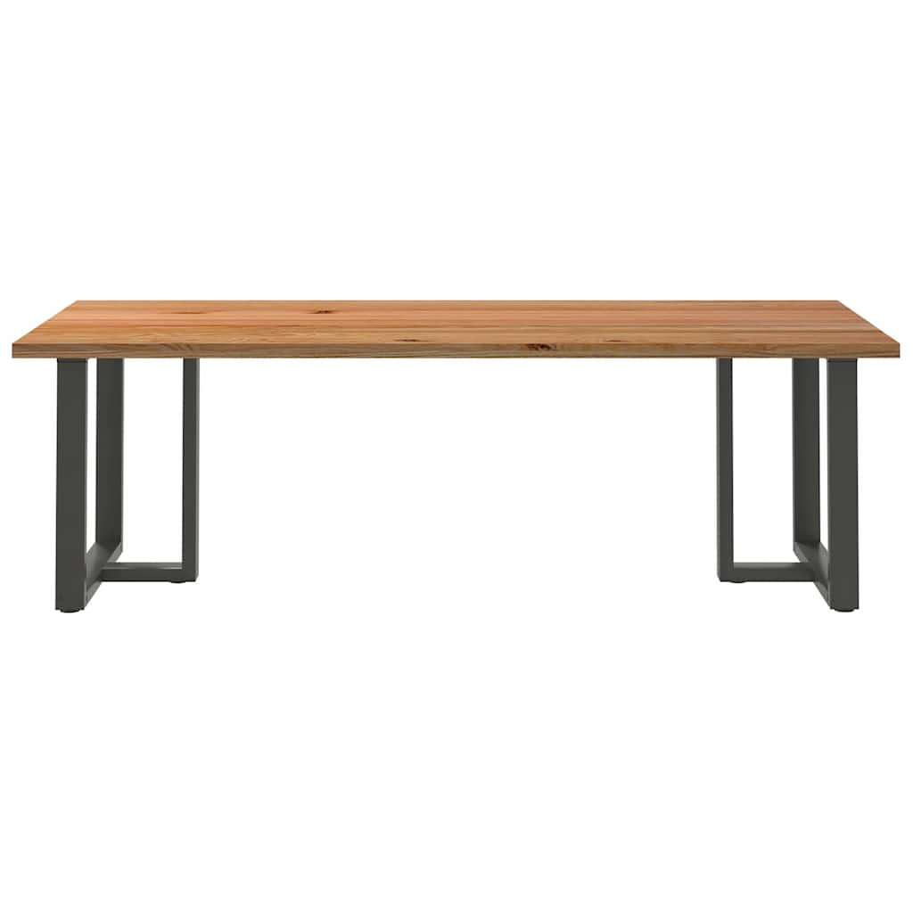 Esstisch Hellbraun 240x100x74 cm Massivholz Eiche Rechteckig