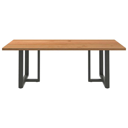 Esstisch Hellbraun 220x120x74 cm Massivholz Eiche Rechteckig