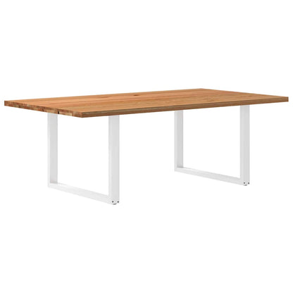 Esstisch Hellbraun 220x120x74 cm Massivholz Eiche Rechteckig