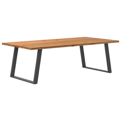 Esstisch Hellbraun 240x120x74 cm Massivholz Eiche Rechteckig