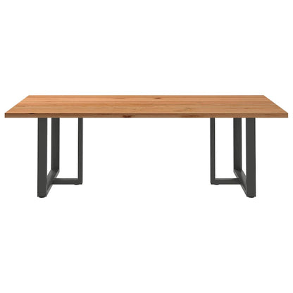 Esstisch Hellbraun 240x120x74 cm Massivholz Eiche Rechteckig