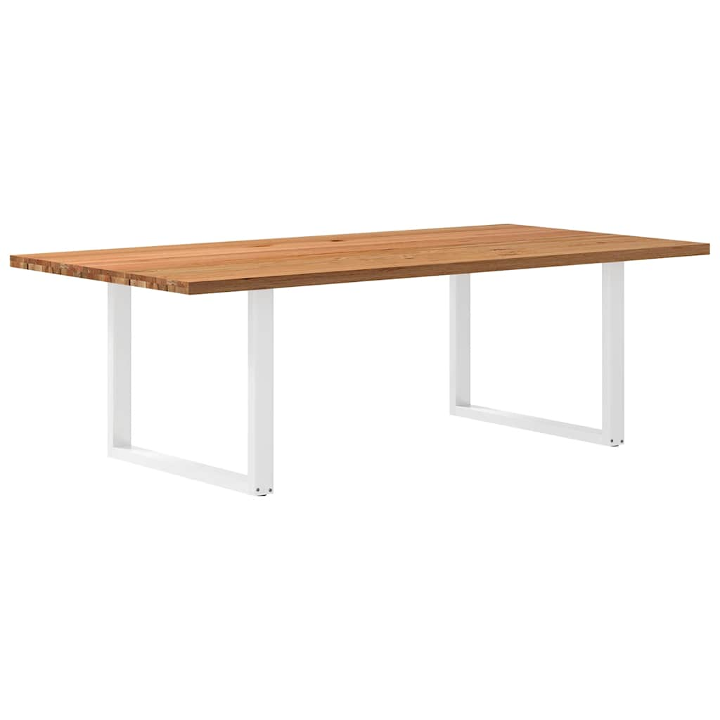 Esstisch Hellbraun 240x120x74 cm Massivholz Eiche Rechteckig