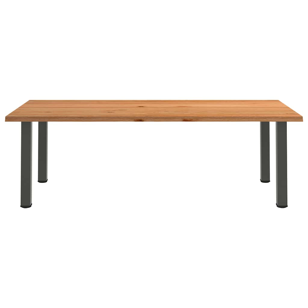 Esstisch Hellbraun 240x120x74 cm Massivholz Eiche Rechteckig