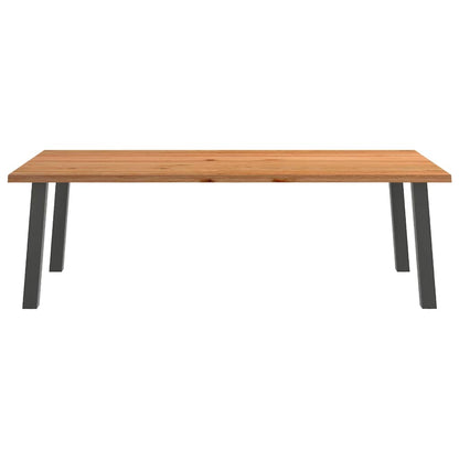 Esstisch Hellbraun 240x120x74 cm Massivholz Eiche Rechteckig