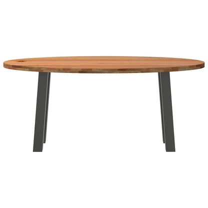 Esstisch Hellbraun 180x90x74 cm Massivholz Eiche Oval