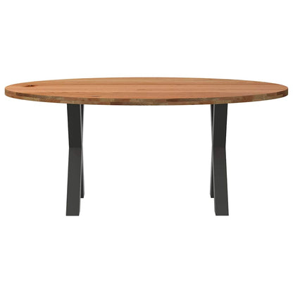 Esstisch Hellbraun 180x90x74 cm Massivholz Eiche Oval