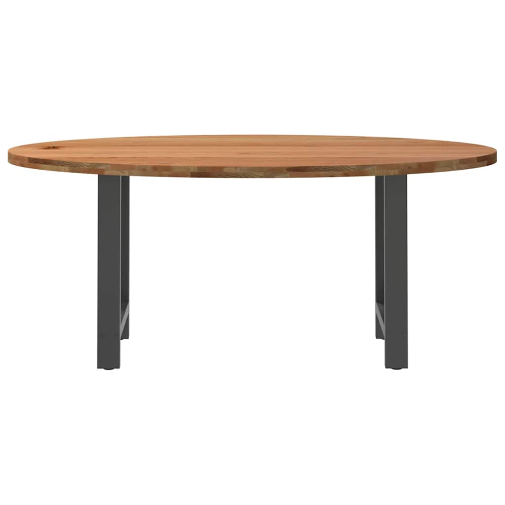 Esstisch Hellbraun 180x90x74 cm Massivholz Eiche Oval