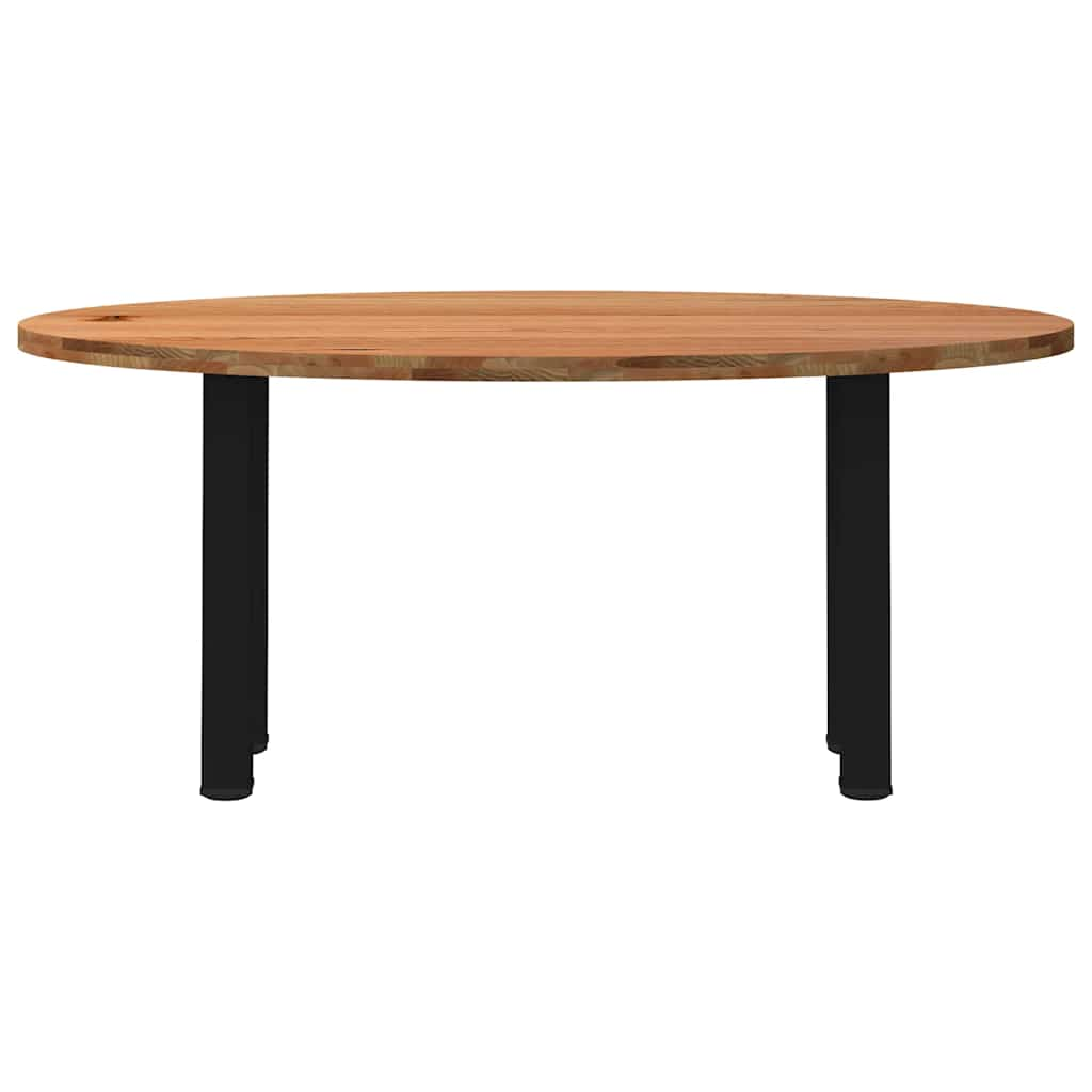 Esstisch Hellbraun 180x90x74 cm Massivholz Eiche Oval