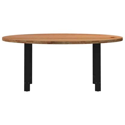 Esstisch Hellbraun 180x90x74 cm Massivholz Eiche Oval