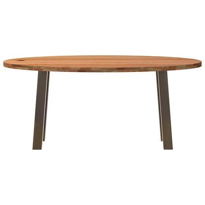 Esstisch Hellbraun 180x90x74 cm Massivholz Eiche Oval