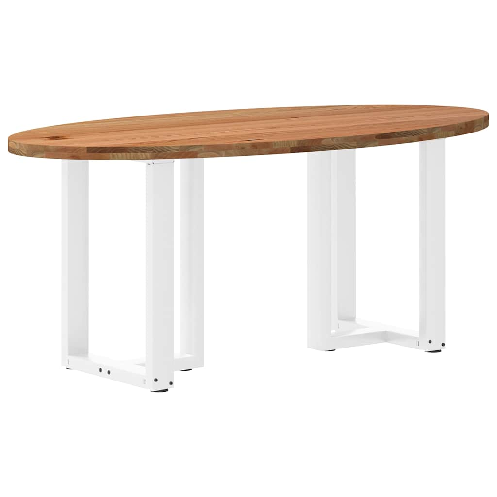 Esstisch Hellbraun 180x90x74 cm Massivholz Eiche Oval