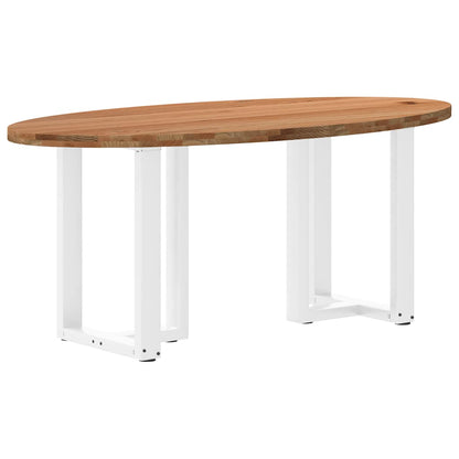 Esstisch Hellbraun 180x90x74 cm Massivholz Eiche Oval