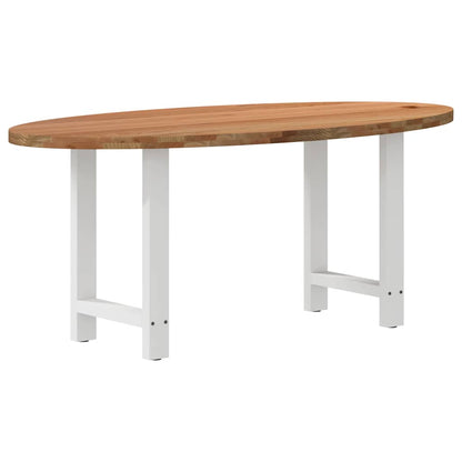 Esstisch Hellbraun 180x90x74 cm Massivholz Eiche Oval