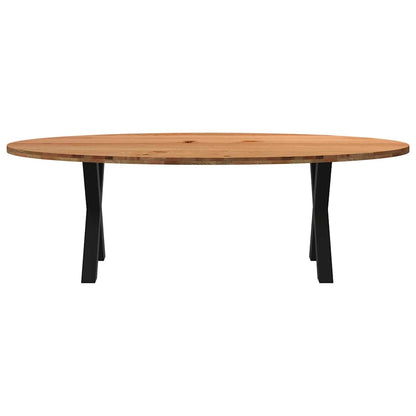 Esstisch Hellbraun 240x100x74 cm Massivholz Eiche Oval