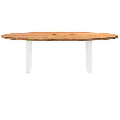 Esstisch Hellbraun 240x100x74 cm Massivholz Eiche Oval